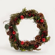 Veniec ARLO so šiškami a červenými guľôčkami 757938