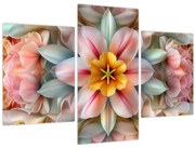 Obraz - Kaleidoskopický kvet (90x60 cm)