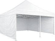 Rozkladací stan 5x5m - hliníkový hexagon profi, Biela