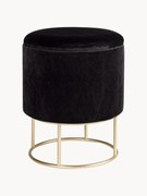 Zamatová taburetka's úložným priestorom Polina
