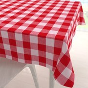 Biante Bavlnený štvorcový obrus Olivia OL-016 Červeno-biela kocka veľká 120x120 cm