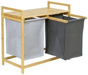 Kôš na bielizeň HANOI DUO COLOR sivý