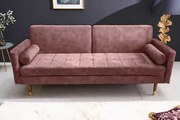 Rozkladacia pohovka Couture staroružová mikrovelúr 200cm