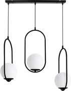 Závesné svietidlo Florence, 3x biele sklenené tienidlo, b, UI