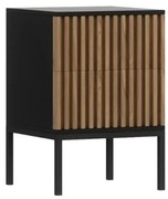 Nočný stolík MEORATI 40x40cm, čierna/dub artisan