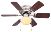 ZEVENTI - Stropný ventilátor GALDANA 1xE27/60W/230V hnedá/béžová ZV0002