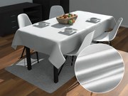 Biante Saténový obdĺžnikový obrus polyesterový Satén LUX-011 Strieborný 50x100 cm