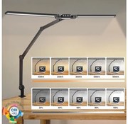 FK technics LED Stmievateľná dotyková stolná lampa LED/24W/230V 3000-6500K CRI 92 čierna FK0244