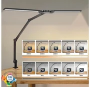 FK technics LED Stmievateľná dotyková stolná lampa LED/24W/230V 3000-6500K CRI 92 čierna FK0244