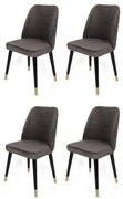Súprava jedálenských stoličiek Hugo Anthracite, 4 ks