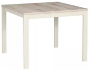 Konferenčný stolík FROST 60x60 cm, krémová / dub alpský