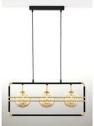 Jupiter 2027 - Luster na lanku FIORI 3xG9/10W/230V čierna/zlatá/béžová