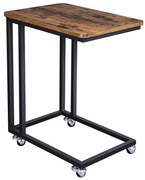 Mobilný odkladací stolík ELDUR hnedá/čierna