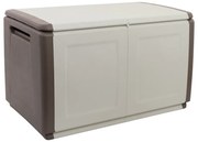 Plastový odkladací box s vekom, 960x570x530 mm, béžový