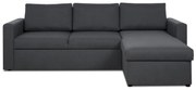 Rohová sedacia súprava s funkciou spania INTARI Tmavošedá