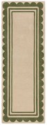 Ručne všívaný behúň Lois Scallop Green, 80x230, zelená, chodba / predsieň, Flair Rugs