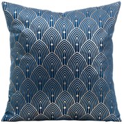 DEKORAČNÁ OBLIEČKA NA VANKÚŠ AGNES 40X40 CM NÁMORNÍCKA MODRÁ