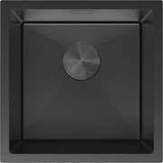 Mexen Trixo, 1-komorový nerezový drez 440 x 440 mm, čierna, 6413441000-70