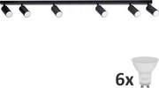 LED Bodové svietidlo ANGIE 6xGU10/6W/230V čierna