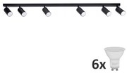 MAXLED LED Bodové svietidlo ANGIE 6xGU10/6W/230V čierna LEDMX0118A