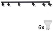MAXLED LED Bodové svietidlo ANGIE 6xGU10/6W/230V čierna LEDMX0118A