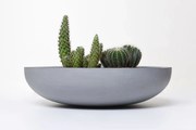 Okrasná miska PLANA, sklolaminát, Ø 34 cm, beton sivá