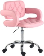 Pracovná stolička Dublin - koženka - Ružová