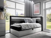 Jednolôžková posteľ 100cm Rivaldi 3 (biela+čierna) (rošt/matrac/úl priest.)