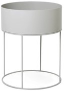 Ferm Living Okrúhly stojan na kvety Plant Box Light Grey