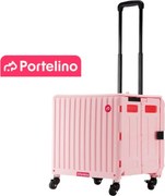 Portelino Skladací nákupný vozík PORTELINO, ružový