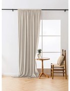 Béžový zatemňovací záves VELVET 140x250 cm Zavesenie: Kovové krúžky