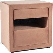 SI ET-003 Sametová nočná skrinka antická ružová