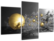 Obraz okrových gulí (90x60 cm)