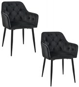 Set dvoch jedálenských stoličiek SJ.030 čierne