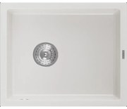 Mexen Pedro granitový jednokomorový drez 560 x 460 mm, biela- 6508561000-20