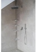 Rohová polička 290cm strieborná