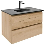 Kúpeľňová skrinka 2 zásuvky s umývadlom SAT B-Way 79x50x45 cm dub matný BWAY280OAKU4B2B