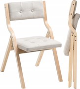 Vevor Skladacia záhradná stolička 4ks s vankúšom a dreveným rámom