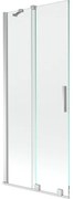 Mexen Velar vaňová zástena dvojkrídlová Posuvný 80 x 150 cm, Priehľadné, Chrómová - 896-080-000-01-01