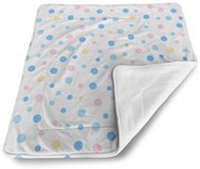 Sablio Deka pre bábätko Farebné bodky na biele - 80x100 cm