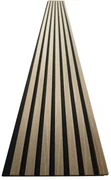 3D Drevené lamely na stenu 255x30 cm - SANTALOVÉ DREVO
