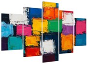 Obraz - Maľba farebných štvorcov (150x105 cm)