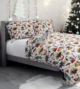 INTERMEDIC SK Vianočná posteľná obliečka Christmas Toy 140x200/70x90 cm