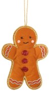 Textilná ručne vyrobená vianočná ozdoba 10 cm Gingerbread – Sass &amp; Belle