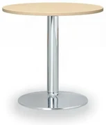 Konferenčný stolík ZEUS II, priemer 60 cm, chrómovaná podnož, breza