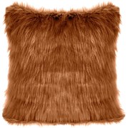 CHLPATÁ DEKORAČNÁ OBLIEČKA NA VANKÚŠ 81945X45 CM HNEDÁ