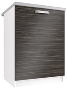 Kuchynská skrinka Belini spodná 60 cm eben kráľovský s pracovnou doskou TOR SD60/0/WT/HK/0/U