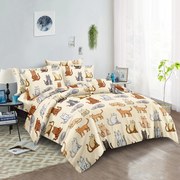 Obliečky z mikrovlákna COLORED CATS krémové Rozmer obliečky: 70 x 90 cm | 140 x 200 cm