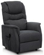 Autronic - TV a relaxačné kreslo s elektrickým ovladaním, poťah sivá látka, 2 motory 240V/29V - TV-1171 GREY2