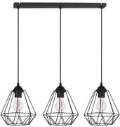 Závesné svietidlo Fusion, 3x drôtené tienidlo (výber z 2 farieb), l